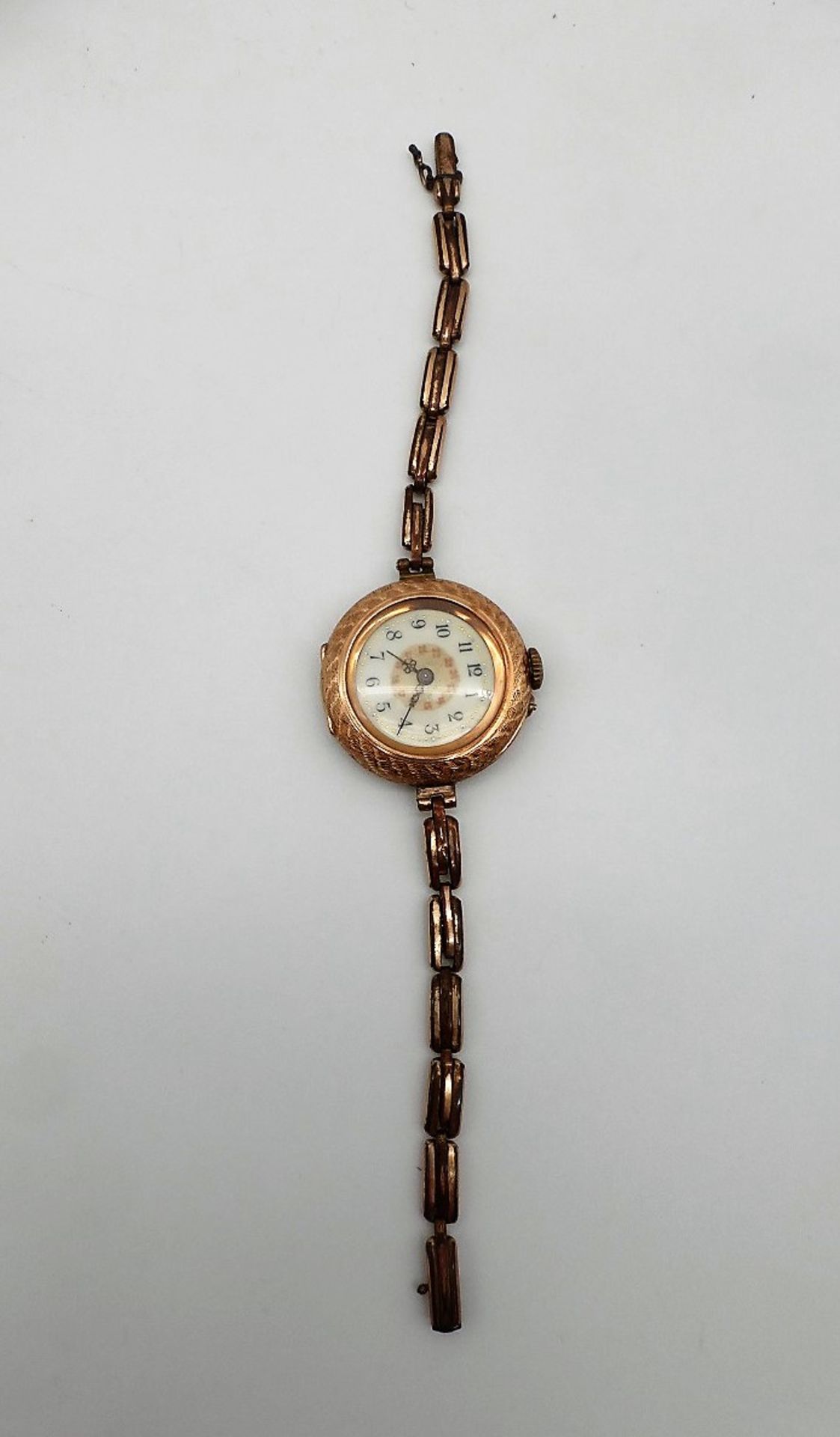 Armbanduhr um 1900 / Gelbgold 585