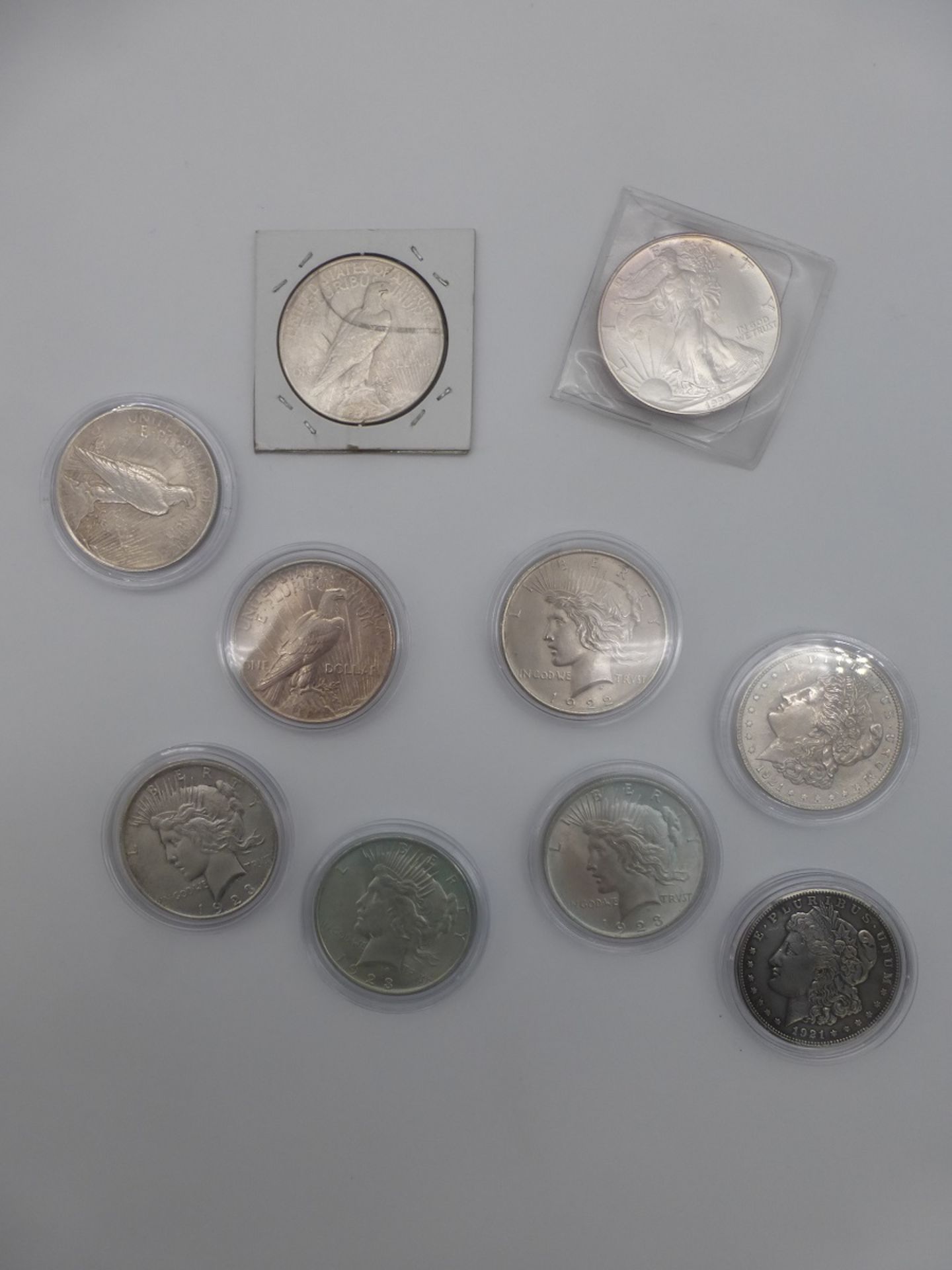 10 Silbermünzen USA