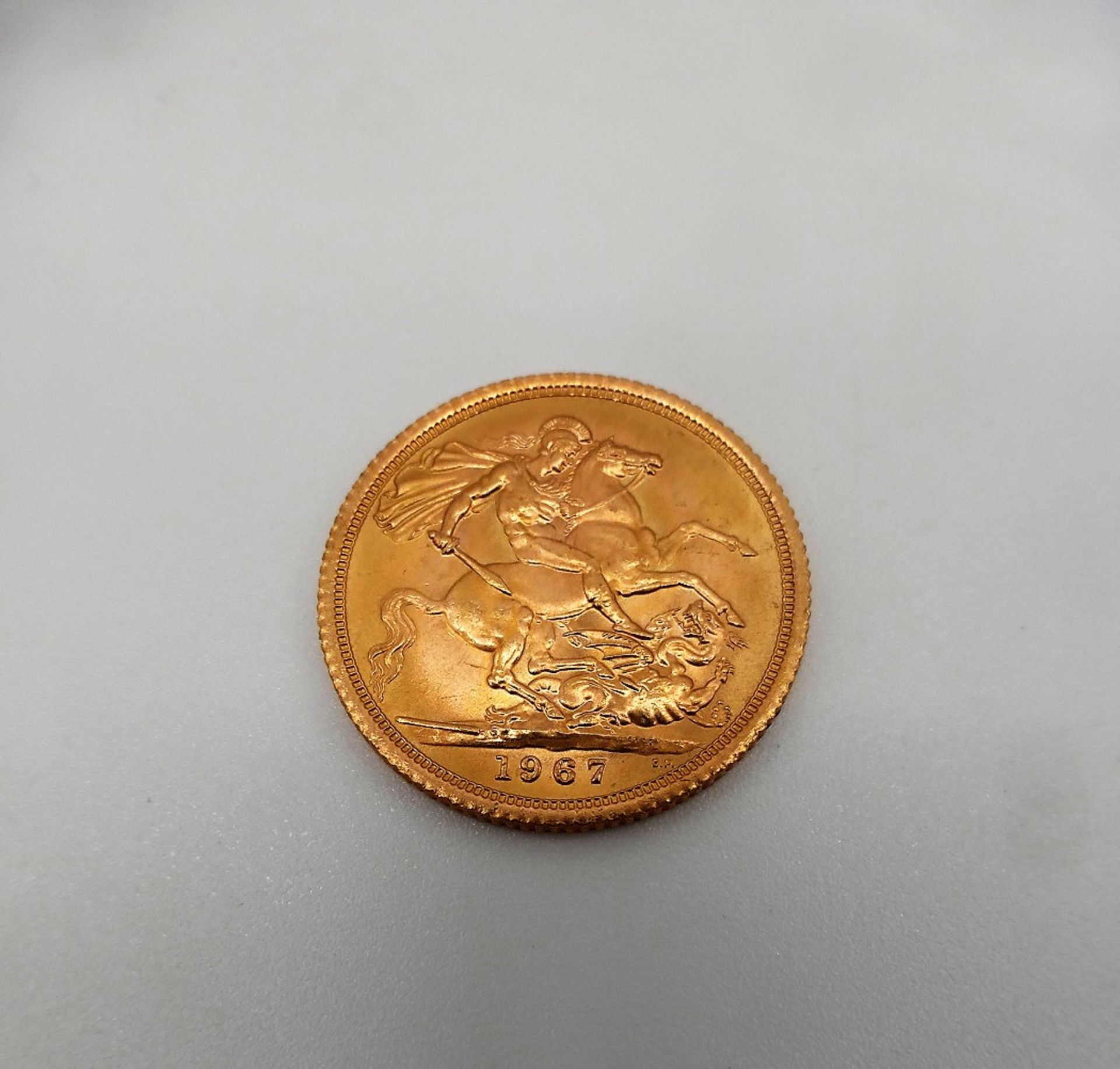 Goldmünze England Sovereign 1967 - Bild 2 aus 2