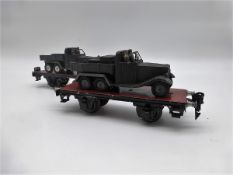 Märklin - 2x Plattformwagen für Feldküche