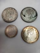 4 Silbermünzen "Alle Welt"