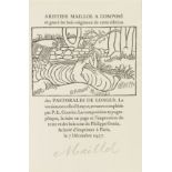 Aristide Maillol Les pastorales de Longus ou Daphnis & Chloé. Paris, Ph. Gonin 1937. Die
