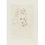 Edvard Munch Ottilie Schiefler. Orig.-Radierung (Kaltnadel). Druck von der unverstählten Platte.