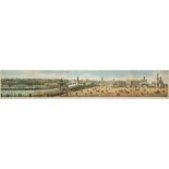 Moskau Moscou. Panorama. Altkolorierte Lithographie in 10 Bll. nach Dmitri Indeiseff von Ph. Benoist