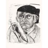 Max Beckmann Selbstbildnis. Orig.-Lithographie. Signiert sowie mittig mit der Blattnummer 'I'