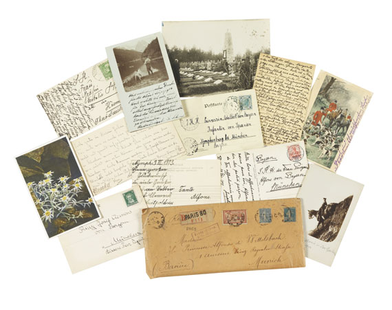 Haus Wittelsbach Die Wittelsbacher Sammlung von ca. 1.900 Postkarten und Autographen, verschickt von
