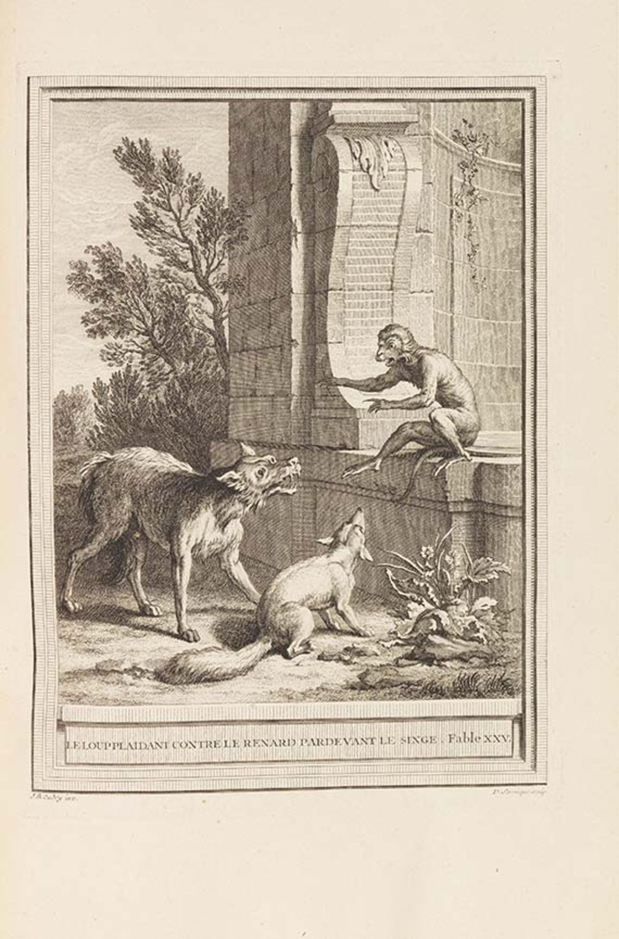 Jean de La Fontaine Fables choisis, mises en vers. 4 Bände. Paris, Desaint, Saillant und Durand