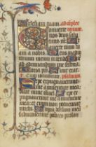 Lateinisches Stundenbuch Frühes Stundenbuch Manuskript auf Pergament. Paris/Bretagne, um 1400. -
