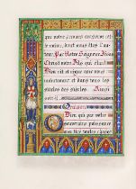 Prachtmanuskript im Stundenbuch-Stil In Gold und Farben Messe de Mariage. Französisches Manuskript