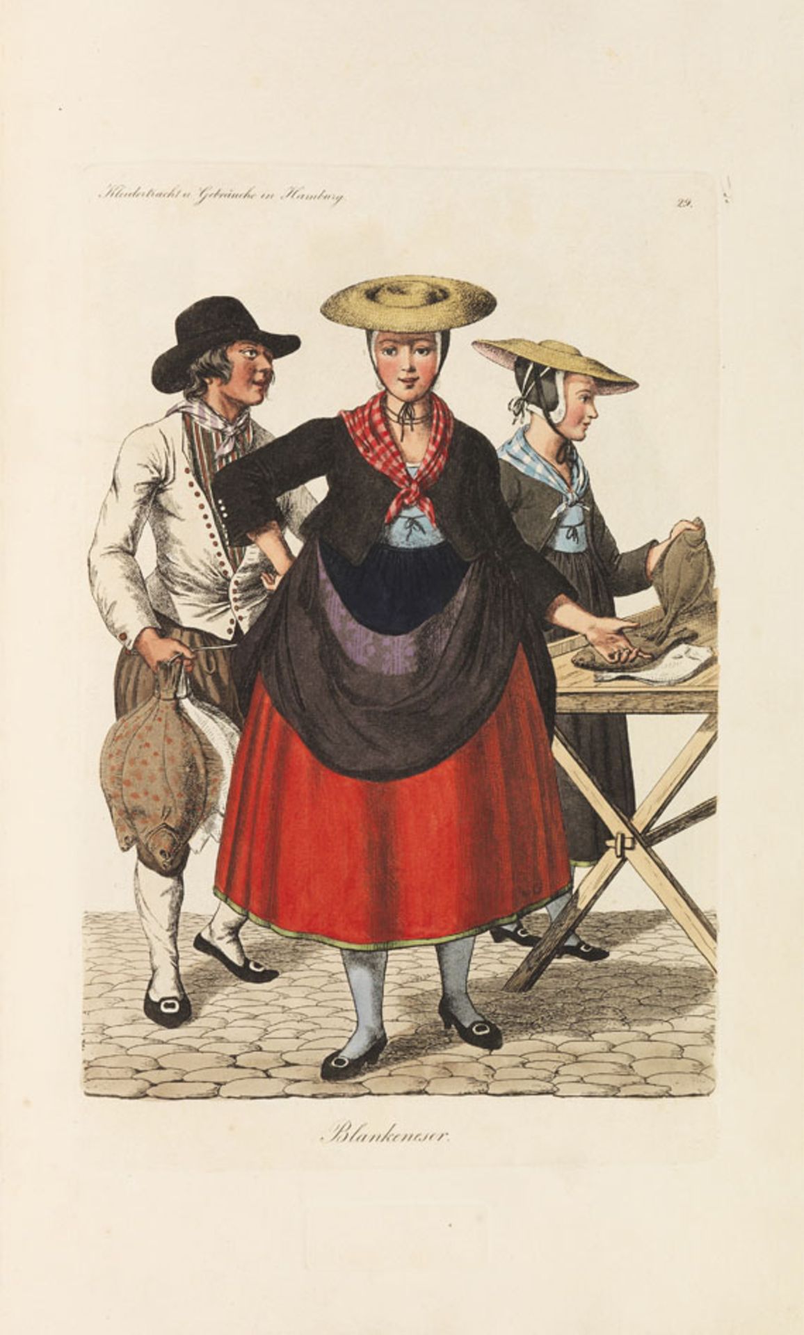 Christoffer Suhr Hamburg Hamburgische Trachten. Costumes des Hambourg. Hamburg 1822. - Seltenste