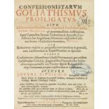 Johann Sinnich Confessionistarum goliathismus profligatus. Löwen, B. Masius 1657. Seltene erste