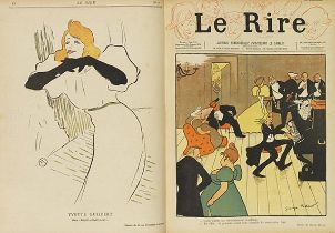 Le Rire Frankreich mit Humor Journal humoristique. 843 Hefte in 16 Bänden. Paris, Juven 1894-1910. -
