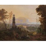 Friedrich Nerly 1807 Erfurt - 1878 Venedig Pilgerkreuz bei Palermo mit Blick auf den Monte