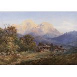 Edward Theodore Compton 1849 London - 1921 Feldafing Hoher Göll, Berchtesgaden. 1878. Aquarell