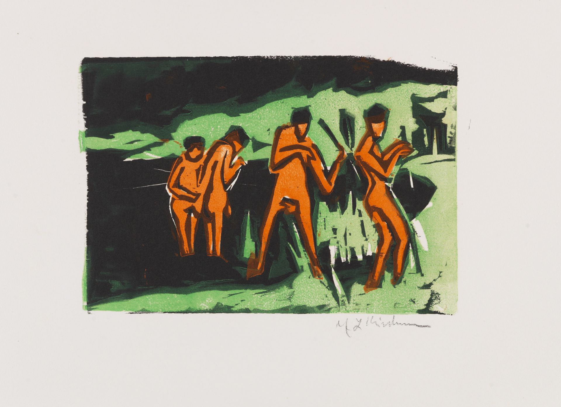 Mappenwerk / Portfolio 5. Jahresmappe der Künstlergruppe 'Brücke', gewidmet Ernst Ludwig Kirchner. - Bild 3 aus 5