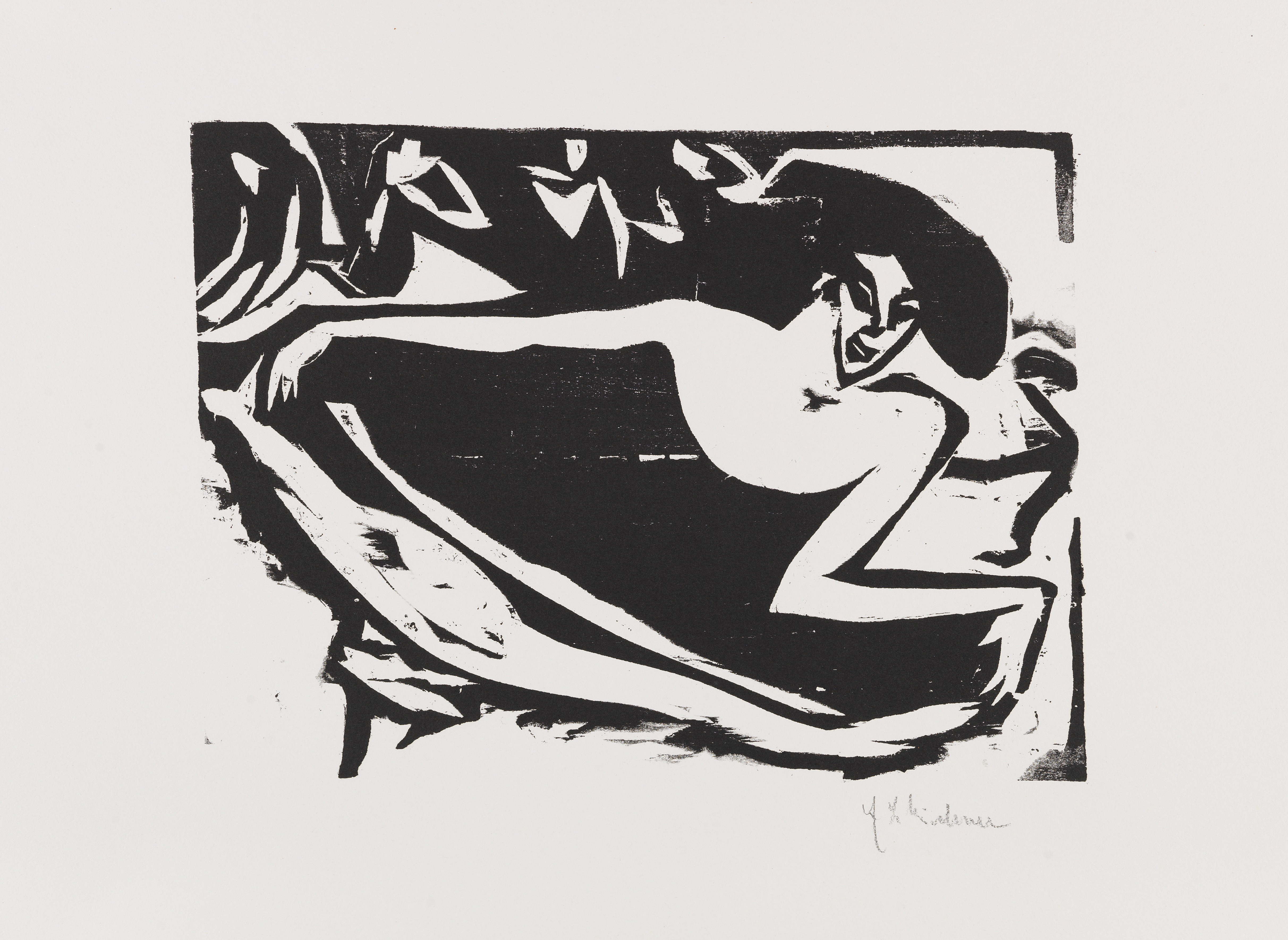 Mappenwerk / Portfolio 5. Jahresmappe der Künstlergruppe 'Brücke', gewidmet Ernst Ludwig Kirchner. - Image 5 of 5
