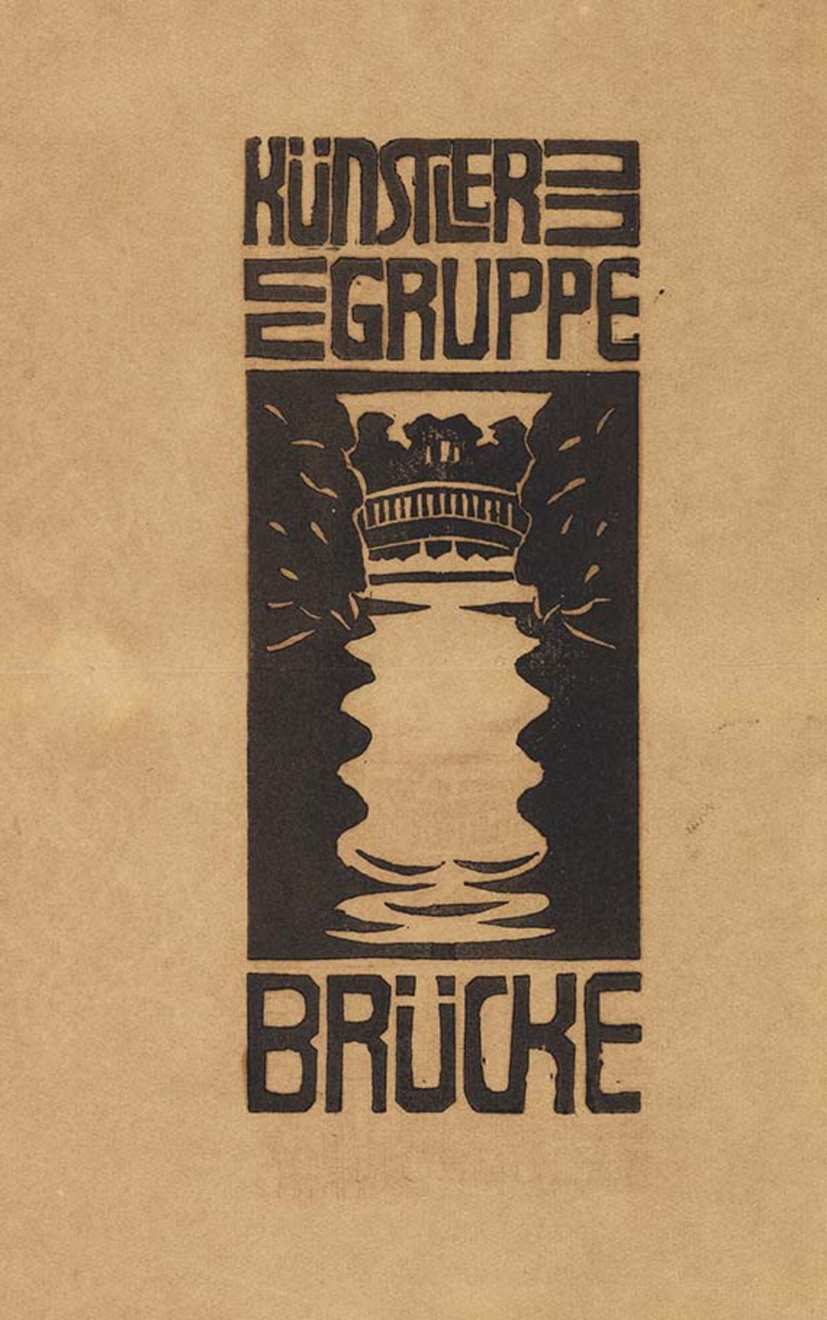 Ernst Ludwig Kirchner 1880 Aschaffenburg - 1938 Davos Signet der Künstlergruppe 'Brücke'. 1905/06.