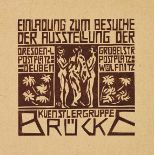 Ernst Ludwig Kirchner 1880 Aschaffenburg - 1938 Davos Einladung zur Ausstellung der