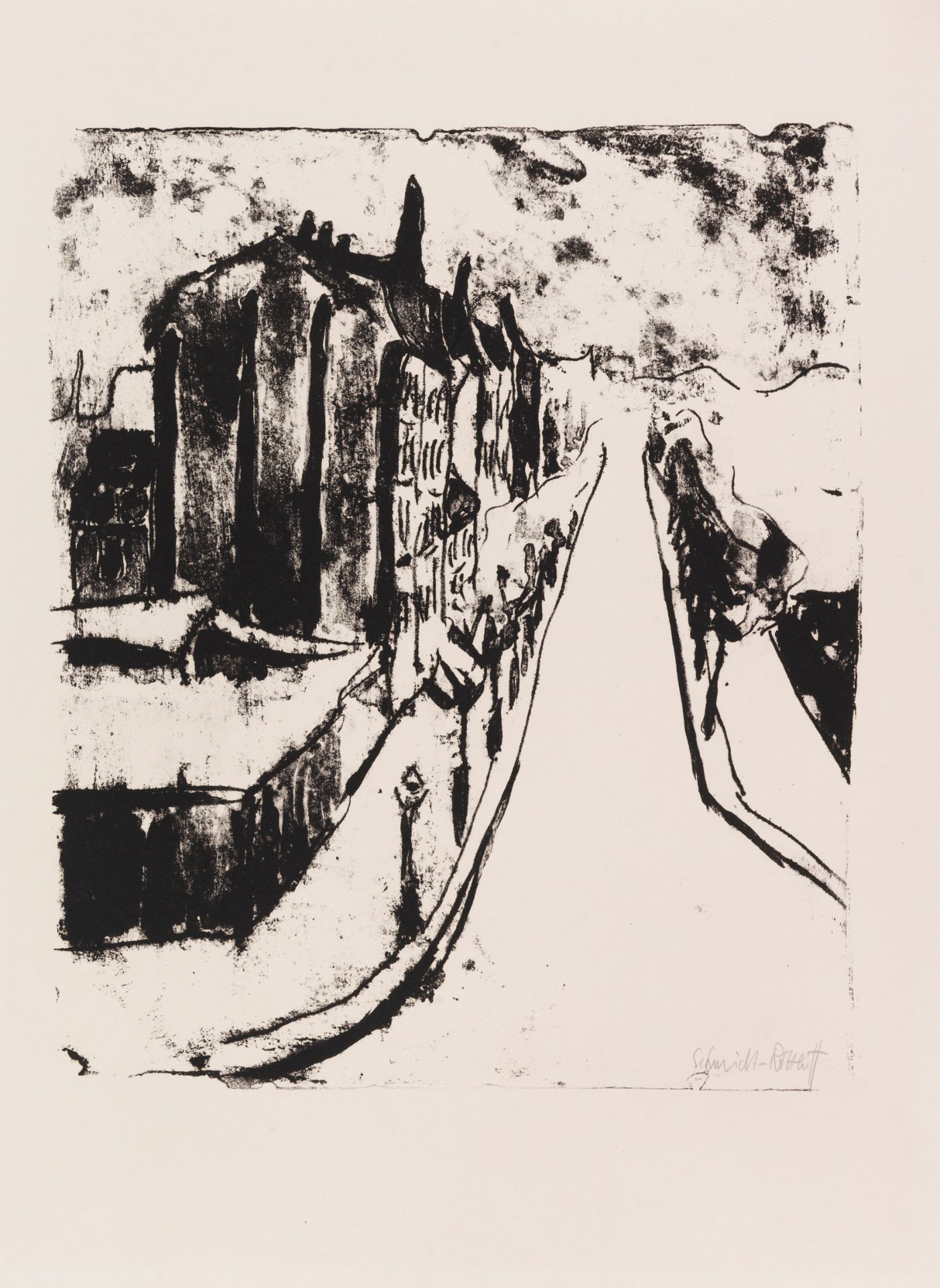 Mappenwerk / Portfolio 4. Jahresmappe der Künstlergruppe 'Brücke'. 1909. Mappe mit einem Holzschnitt - Bild 4 aus 6