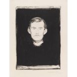 Edvard Munch 1863 Loyten - 1944 Ekely bei Oslo Selbstbildnis. 1895. Lithografie. Woll 37 II (von