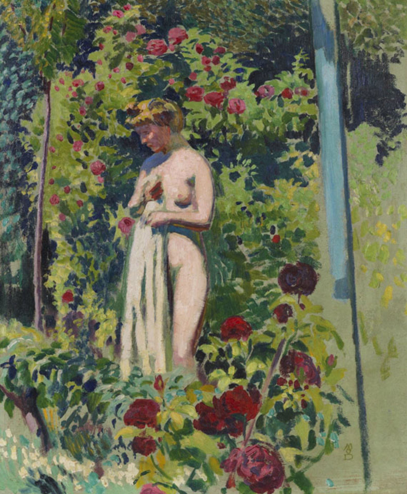 Maurice Denis 1870 Granville - 1943 Saint-Germain-en-Laye Nymphe aux fleurs (Nu à la draperie,