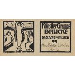 Hermann Max Pechstein 1881 Zwickau - 1955 Berlin Mitgliedskarte für die passiven Mitglieder der '