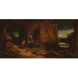 Carl Spitzweg 1808 München - 1885 München Einsiedler in der Dämmerung (Der Anachoret). Um 1870-75.