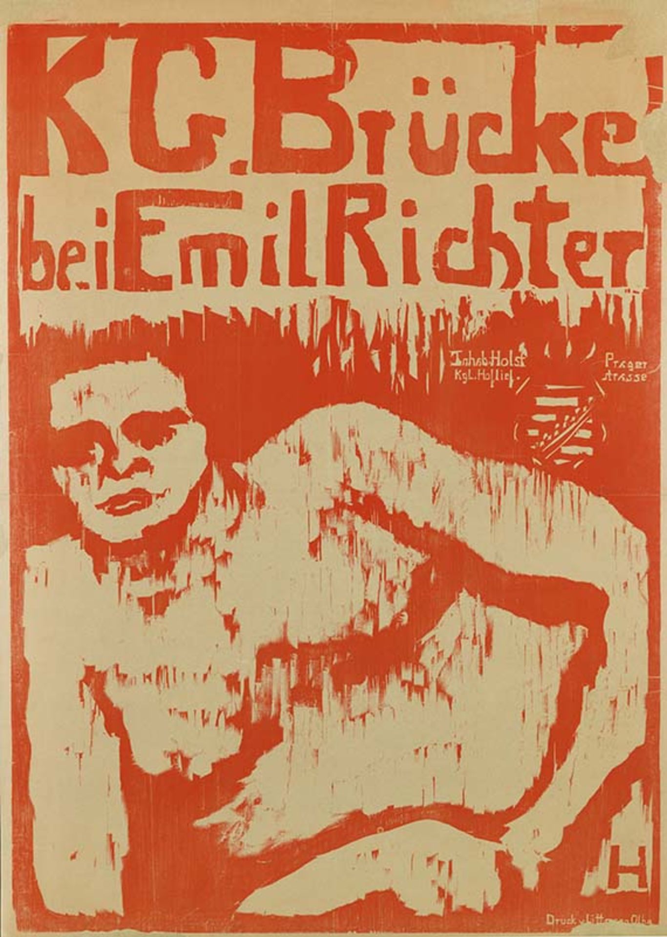 Erich Heckel 1883 Döbeln/Sachsen - 1970 Radolfzell/Bodensee Plakat für die Ausstellung der K.G. '