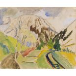 Erich Heckel 1883 Döbeln/Sachsen - 1970 Radolfzell/Bodensee Berg im Allgäu. 1921. Aquarell über