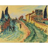 Hermann Max Pechstein 1881 Zwickau - 1955 Berlin Italienische Landschaft. 1911. Aquarell und