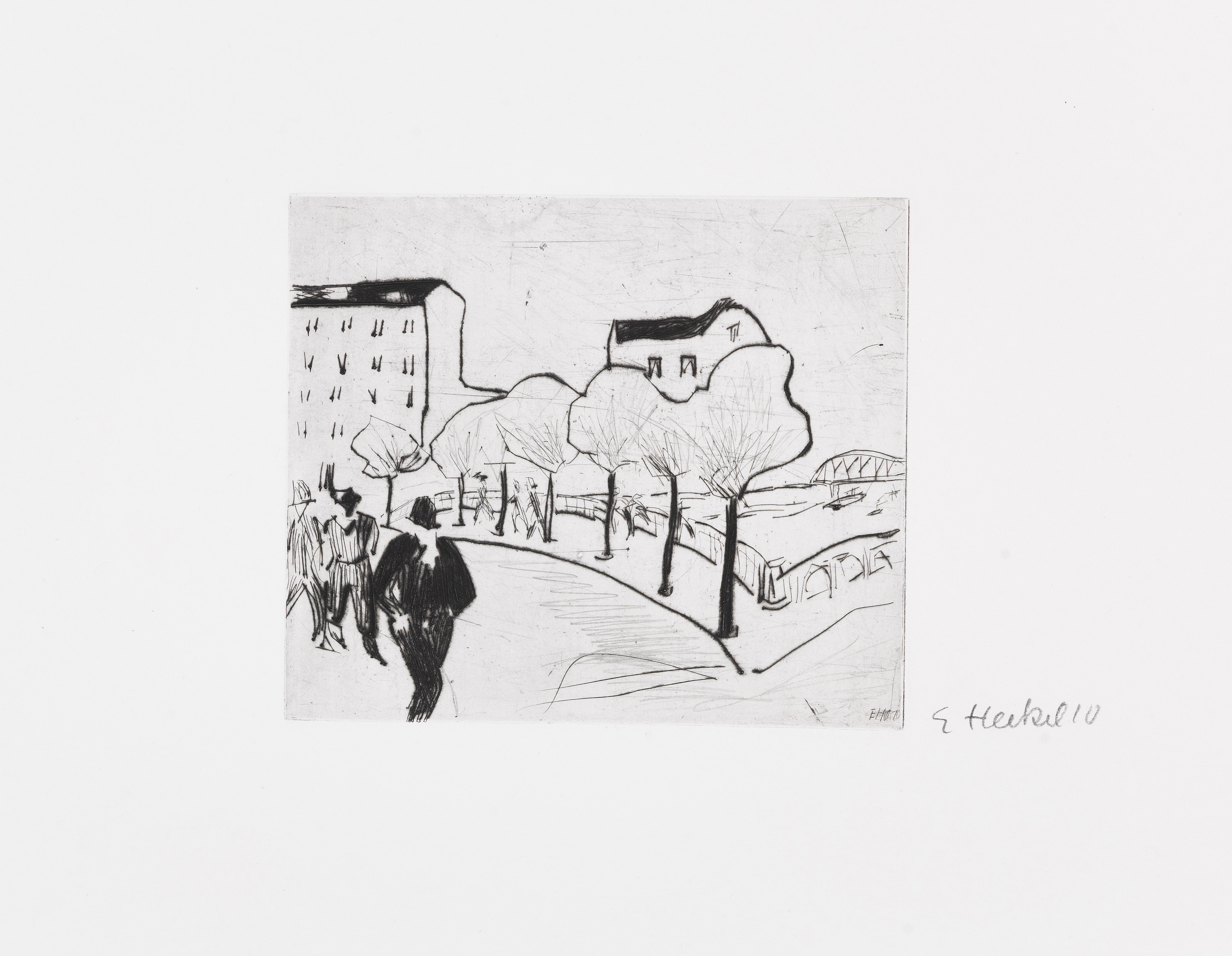 Mappenwerk / Portfolio 6. Jahresmappe der Künstlergruppe 'Brücke', gewidmet Erich Heckel. 1911. - Image 5 of 5