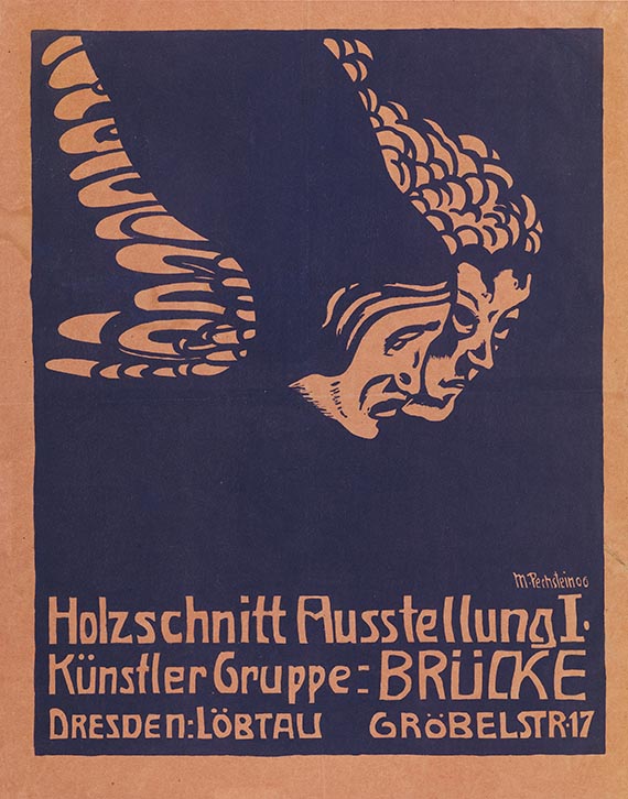 Hermann Max Pechstein 1881 Zwickau - 1955 Berlin Plakat für die Holzschnitt-Ausstellung I der