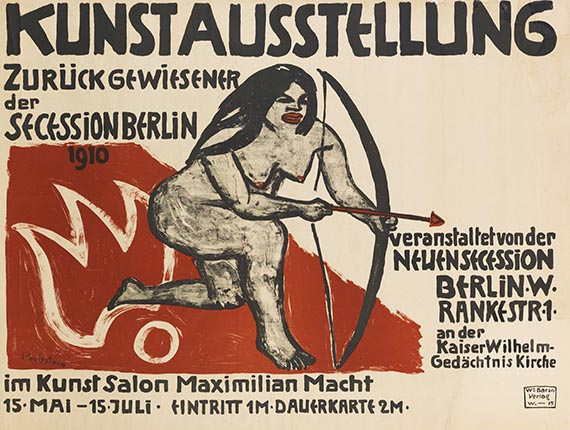 Hermann Max Pechstein 1881 Zwickau - 1955 Berlin Plakat: Kunstausstellung Zurückgewiesener der
