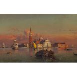 Friedrich Nerly 1807 Erfurt - 1878 Venedig Insel und Kirche San Giorgio Maggiore, Venedig. Um