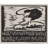 Hermann Max Pechstein 1881 Zwickau - 1955 Berlin Einladungskarte II: 'Holzschnitt = Ausstellung I