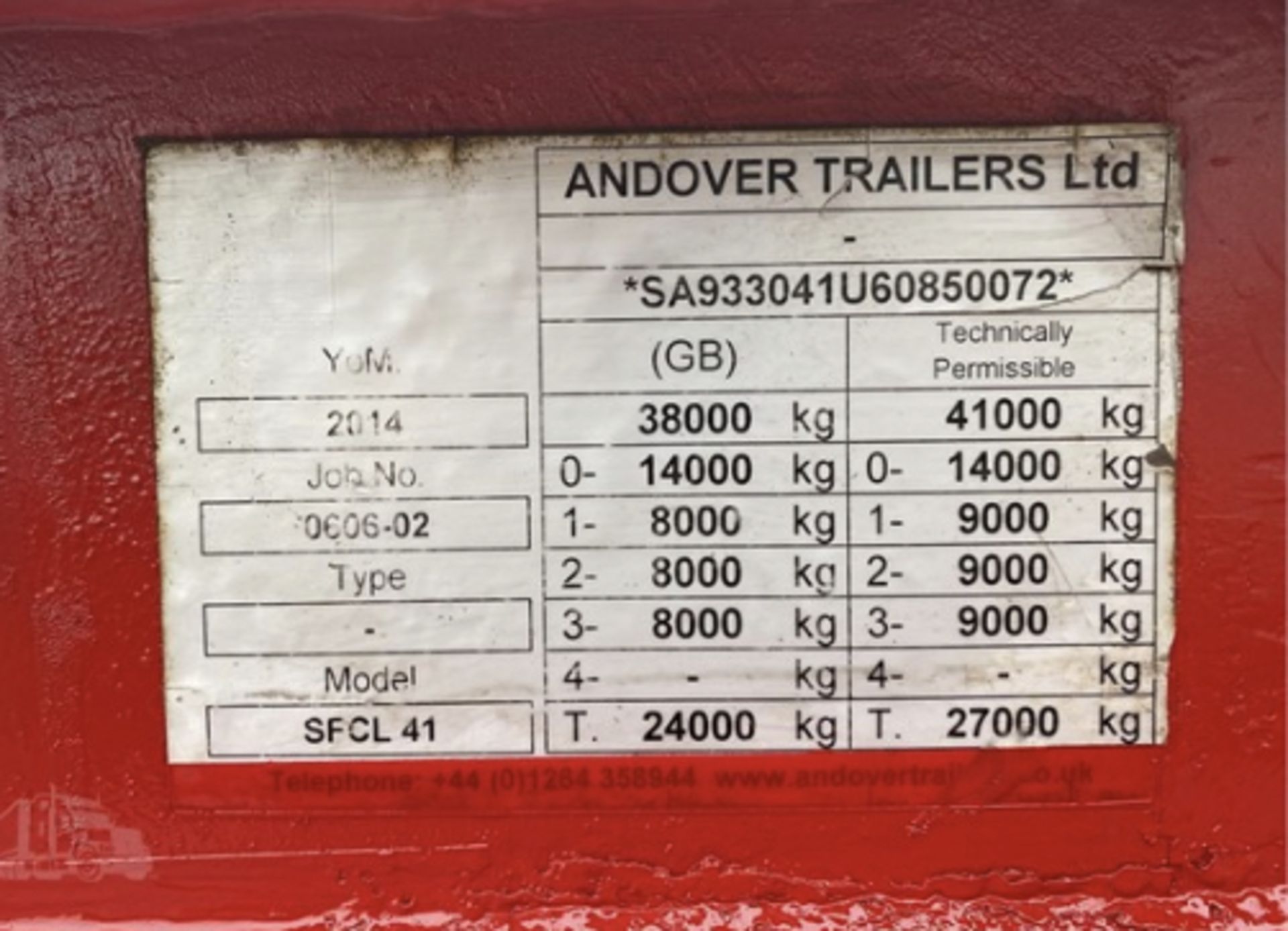 2014 ANDOVER SFCL 41 trailer - Image 7 of 12