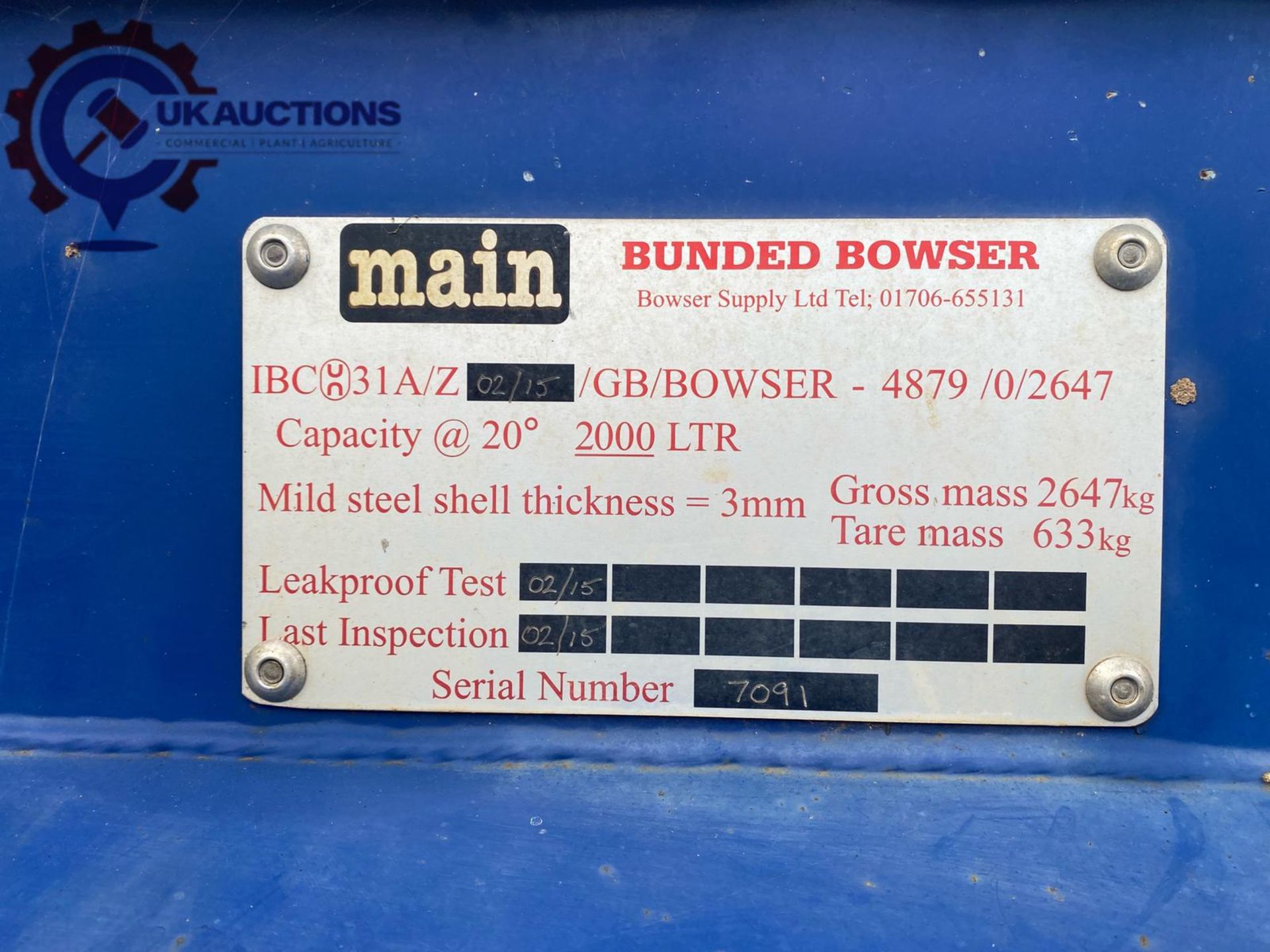 2000L BUNDED FUEL BOWSER - Image 5 of 5