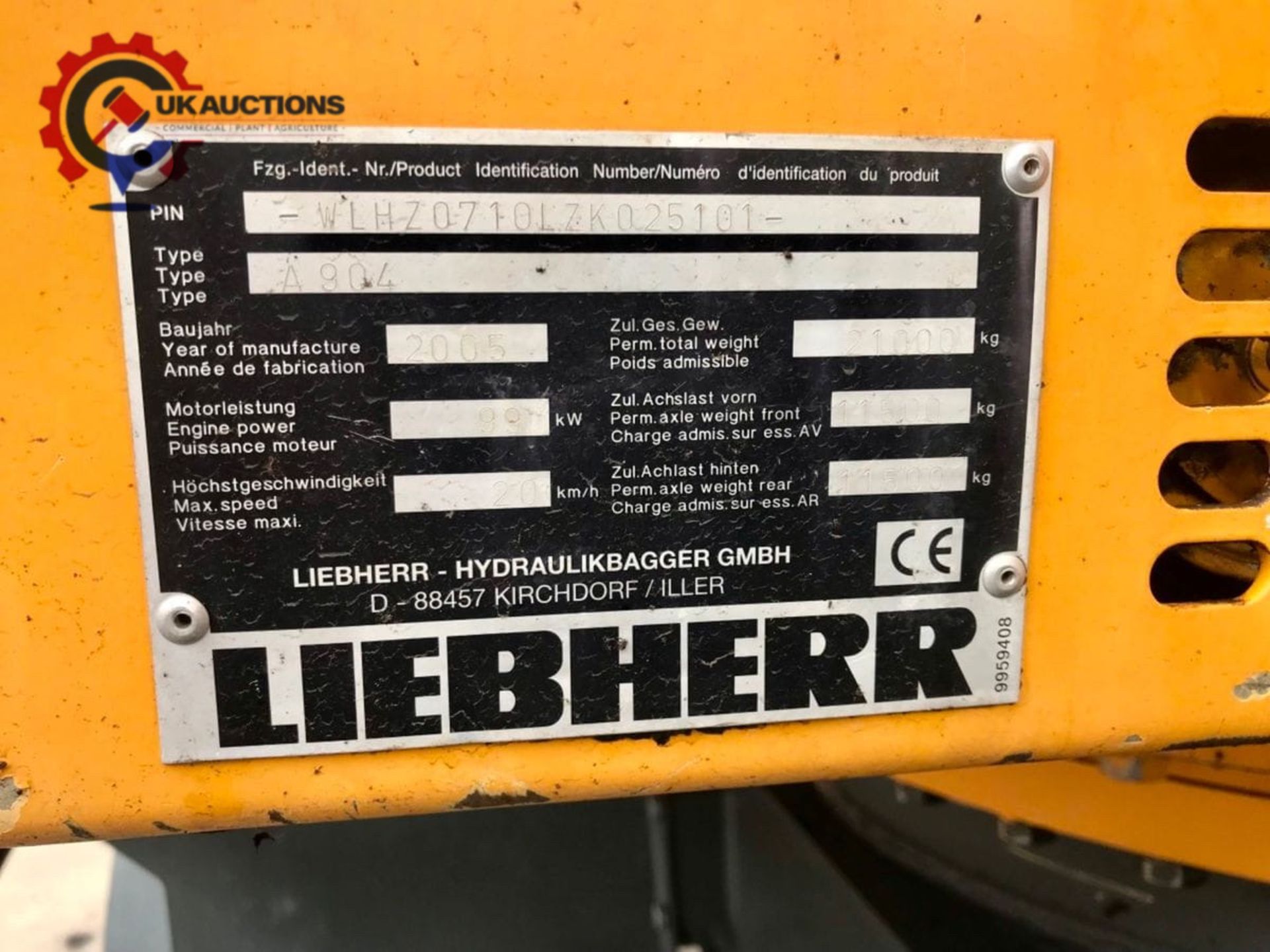 2005 LIEBHERR A 904 MATERIAL HANDLER 2005 - Image 3 of 21