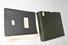 Dark green padded album containing collection of letters and ephemera relating to Joyce Gardner