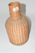 Antique wicker basket container for billiard balls, 30cm high