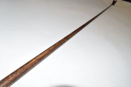19th century billiards mace, 136cm long (a/f)