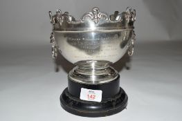 London silver cup, 1932, awarded to Joyce Gardner for the highest break of the year made by a