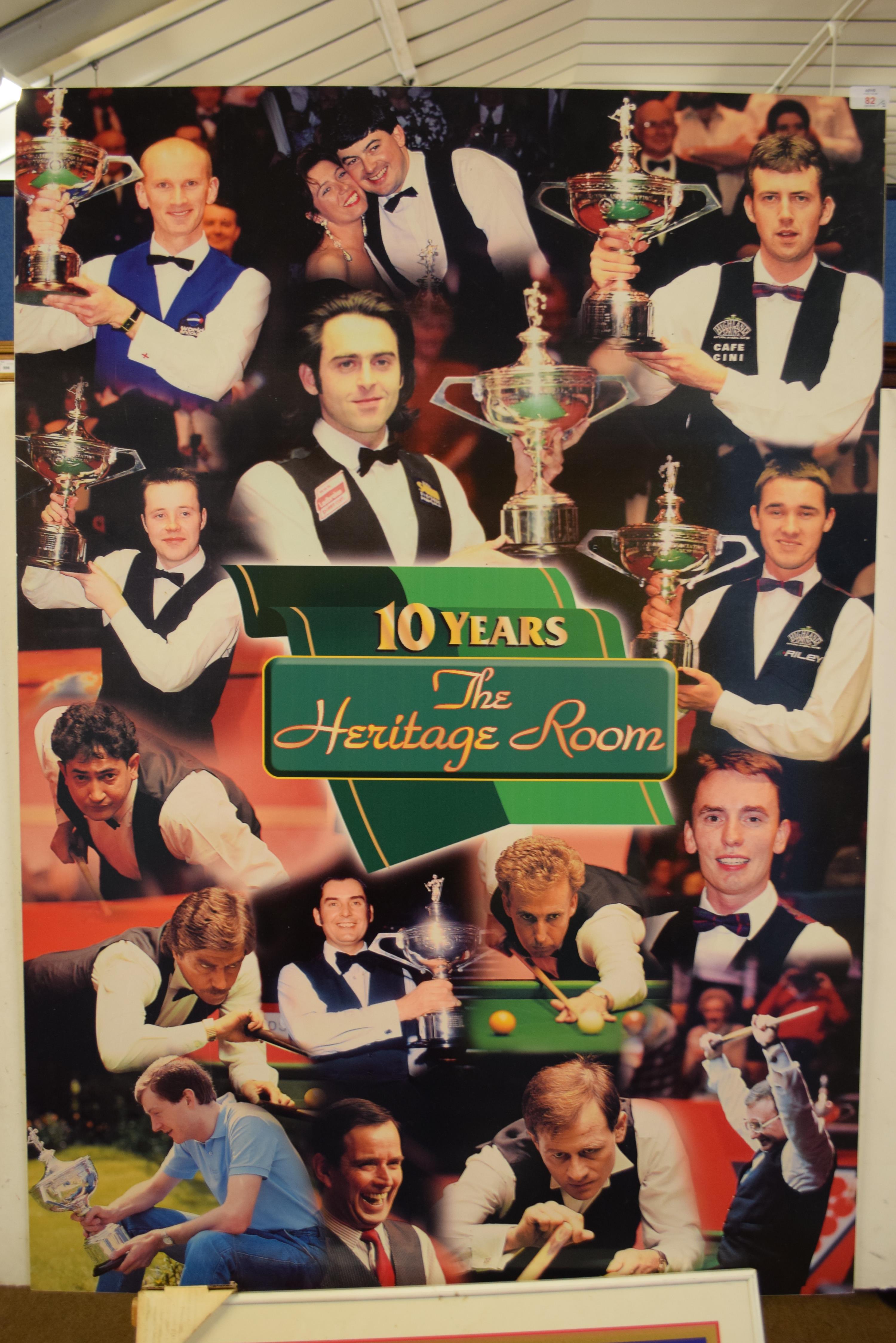 Large modern snooker montage photograph, Ten years of the Heritage Room, unframed, together with - Image 2 of 2