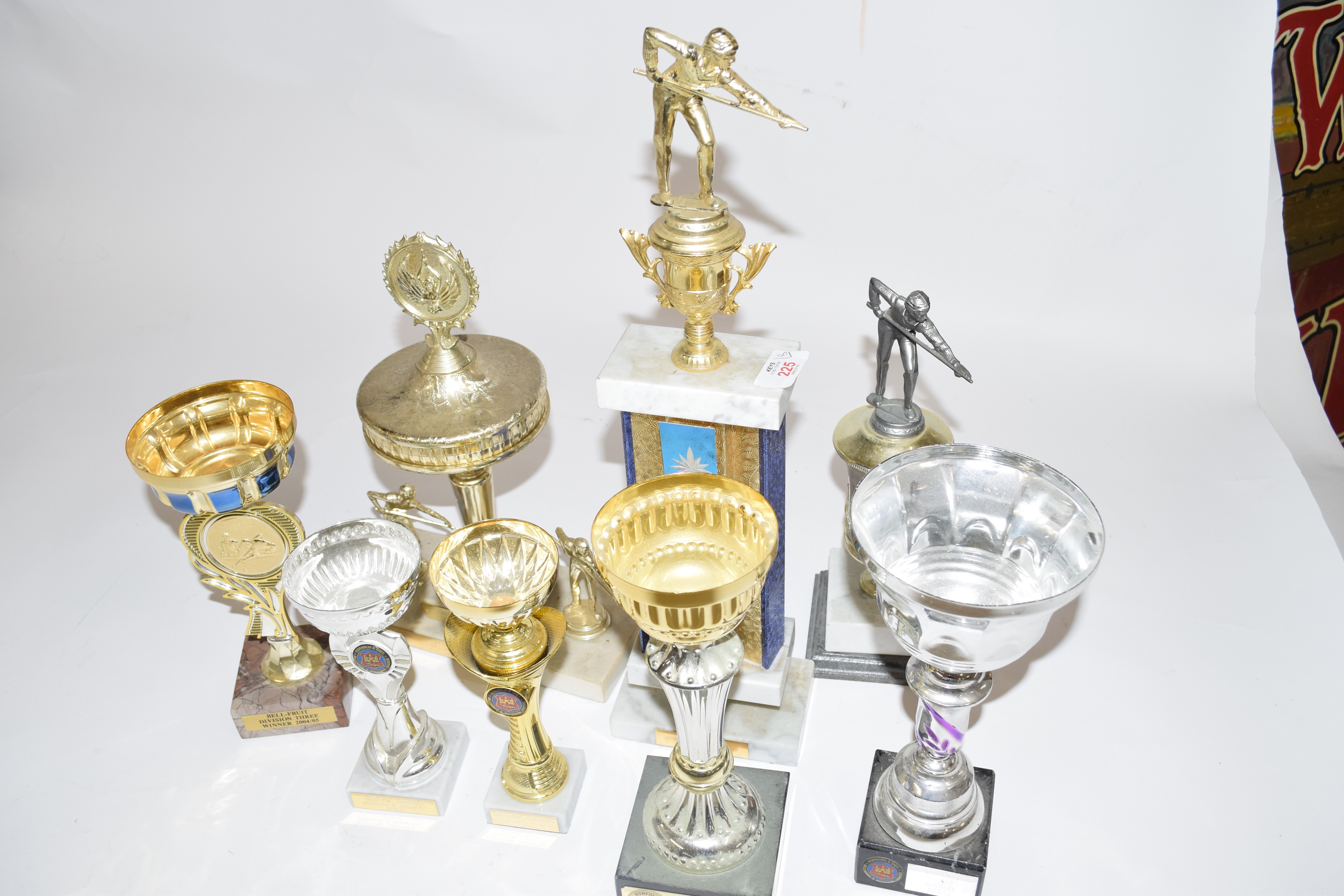 Group of eight various trophies, largest 47cm high - Image 2 of 3