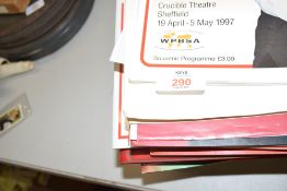 Collection of Embassy World Snooker Championships Crucible Theatre, Sheffield programmes,