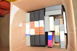 One box various tapes and cassettes, billiards and snooker interest to include Snooker Break,