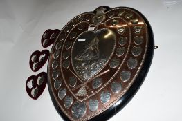 Royal Southampton Yacht Club shield with Mappin & Webb silver mounts on a wooden shield