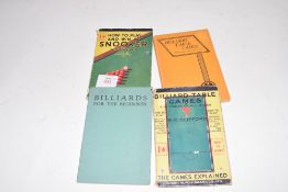 W G CLIFFORD: four paperback vols BILLIARDS FOR THE BEGINNER, BILLIARD TABLE GAMES FOR TABLES OF ALL
