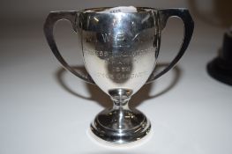 Birmingham silver cup presented to Joyce Gardner, professional billiards champion 1933