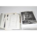 Grey folder containing a good selection black and white photographs and prints to include a range